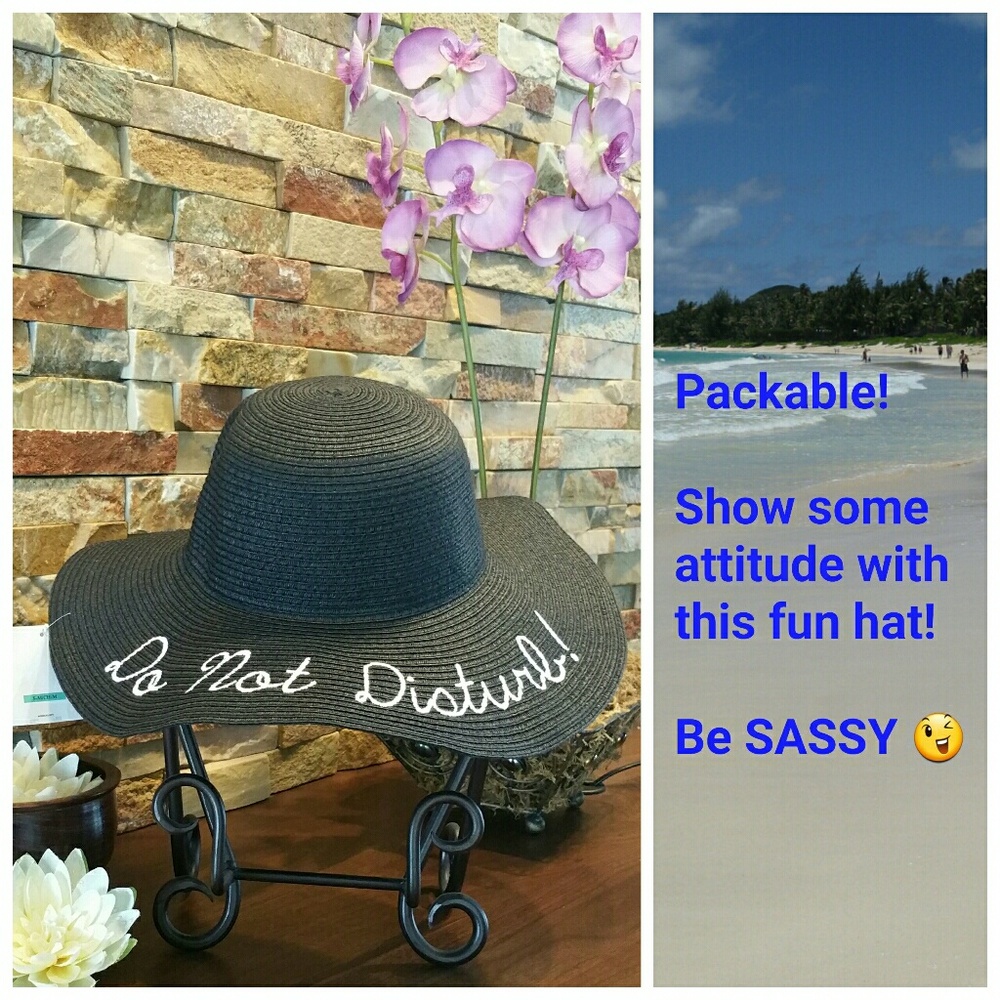 *SALE* NEW wide-brim floppy hat, packable & sassy!
